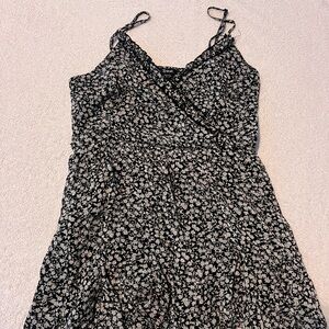 Trixxi Black and White Floral Mini Romper